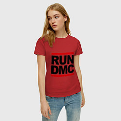 Футболка хлопковая женская Run DMC, цвет: красный — фото 2