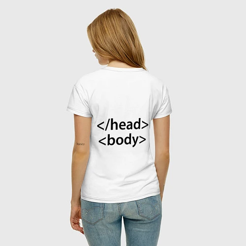Женская футболка Head Body / Белый – фото 4