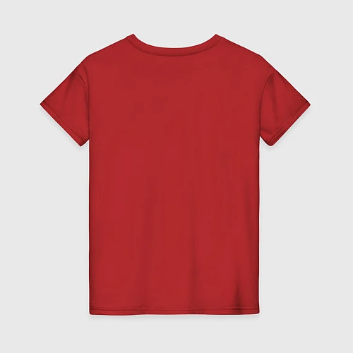 Женская футболка Енотик с клубникой / Красный – фото 2