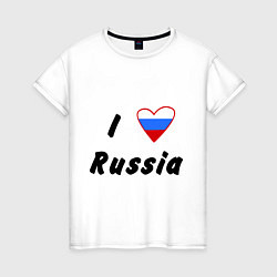 Женская футболка I love Russia