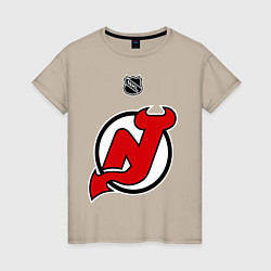 Футболка хлопковая женская New Jersey Devils: Kovalchuk 17, цвет: миндальный
