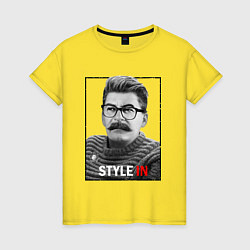 Футболка хлопковая женская Stalin: Style in, цвет: желтый