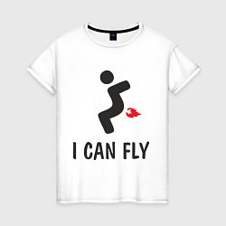 Женская футболка I can fly - Я умею летать
