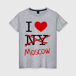 Женская футболка I love Moscow