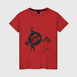 Женская футболка Bomb with love