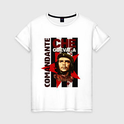 Футболка хлопковая женская Comandante, цвет: белый