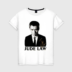Футболка хлопковая женская Jude Law, цвет: белый