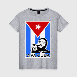 Женская футболка Fidel: Viva, Cuba!