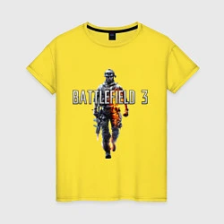 Футболка хлопковая женская Battlefield 3, цвет: желтый