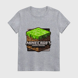 Футболка хлопковая женская Minecraft: Pocket Edition, цвет: меланж