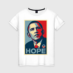 Женская футболка Obama hope vert