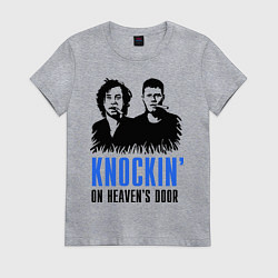 Футболка хлопковая женская Knockin on heaven's door, цвет: меланж