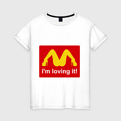 Женская футболка Im lovin it!