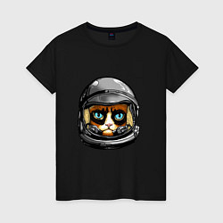 Женская футболка Кот космонавт