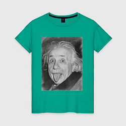 Женская футболка Энштейн дурачится