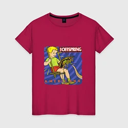Футболка хлопковая женская The Offspring: Americana, цвет: маджента