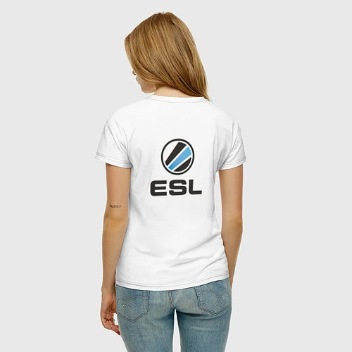 Женская футболка ESL / Белый – фото 4