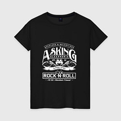 Футболка хлопковая женская Asking Alexandria: Rock'n'Roll, цвет: черный
