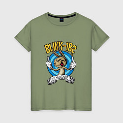 Футболка хлопковая женская Blink-182: Fuck you, цвет: авокадо