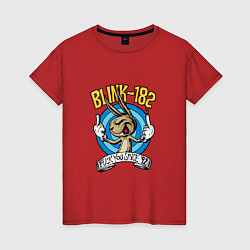 Футболка хлопковая женская Blink-182: Fuck you, цвет: красный
