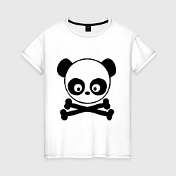 Женская футболка Skull panda