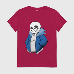 Футболка хлопковая женская Sans, цвет: маджента