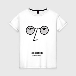 Футболка хлопковая женская John Lennon: 1940-1980, цвет: белый