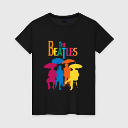 Женская футболка The beatles - umbrellas