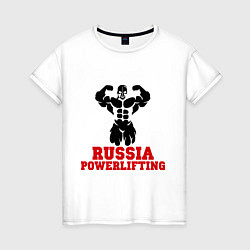 Женская футболка Russia Powerlifting