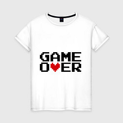 Женская футболка Game over 8 bit