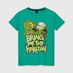 Футболка хлопковая женская Bring Me The Horizon: Green Girl, цвет: зеленый