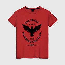 Футболка хлопковая женская The Eagle: Khabib UFC, цвет: красный