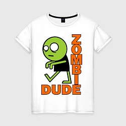 Женская футболка Zombie dude