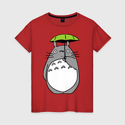 Женская футболка Totoro с зонтом