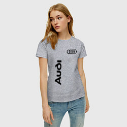 Футболка хлопковая женская Audi Style, цвет: меланж — фото 2
