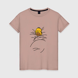 Женская футболка Спящий Гомер
