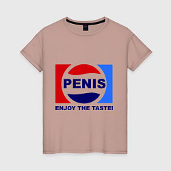 Женская футболка Penis. Enjoy the taste