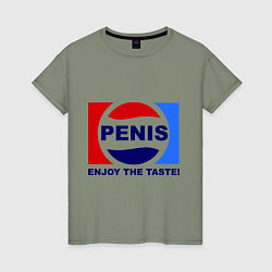 Женская футболка Penis. Enjoy the taste