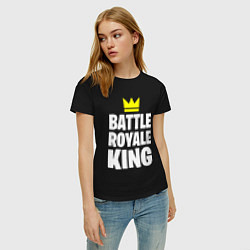 Футболка хлопковая женская Battle Royale King, цвет: черный — фото 2