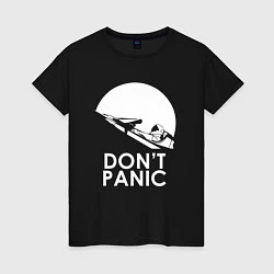 Женская футболка Elon: Don't Panic