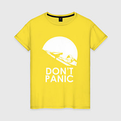 Женская футболка Elon: Don't Panic