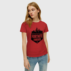 Футболка хлопковая женская Fortnite Forever, цвет: красный — фото 2