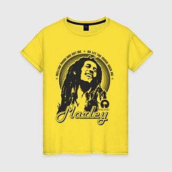 Футболка хлопковая женская Bob Marley: Island, цвет: желтый
