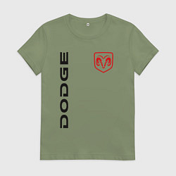 Футболка хлопковая женская Dodge Style, цвет: авокадо