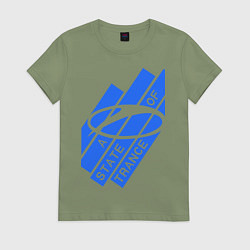 Футболка хлопковая женская A state of trance, цвет: авокадо