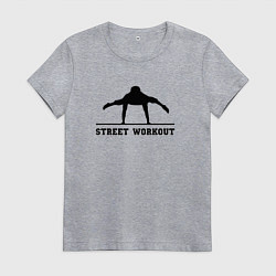 Футболка хлопковая женская Street workout v, цвет: меланж