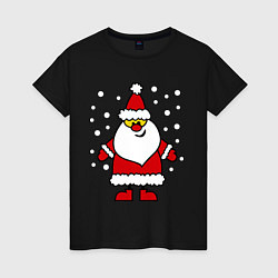 Женская футболка Веселый Дед Мороз