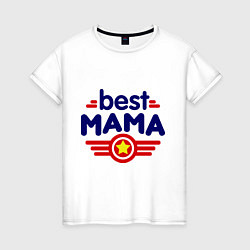 Женская футболка Best mama logo