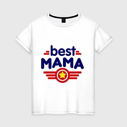 Женская футболка Best mama logo