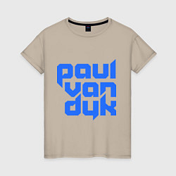 Футболка хлопковая женская Paul van Dyk: Filled, цвет: миндальный